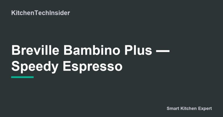 105 Breville Bambino Plus Espresso Machine