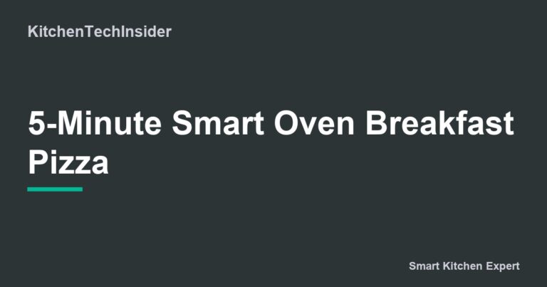 5 Minute Smart Oven Breakfast Pizza