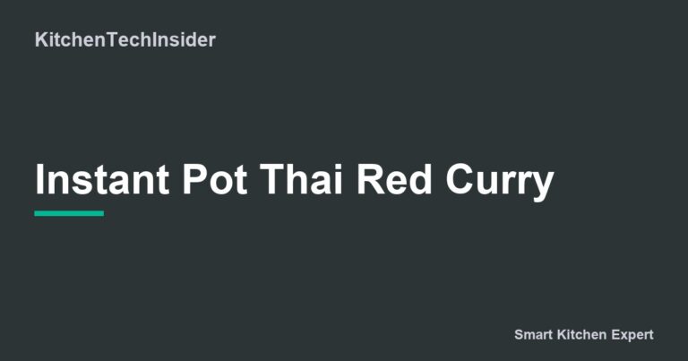Instant Pot Thai Red Curry