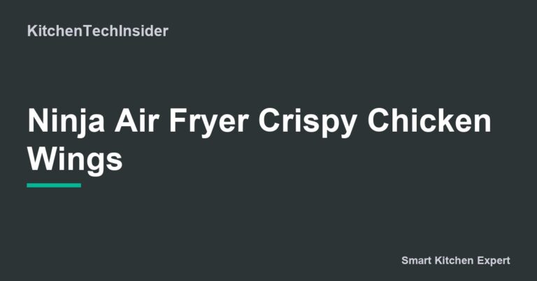 Ninja Air Fryer Crispy Chicken Wings