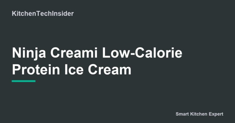 Ninja Creami Low Calorie Protein Ice Cream