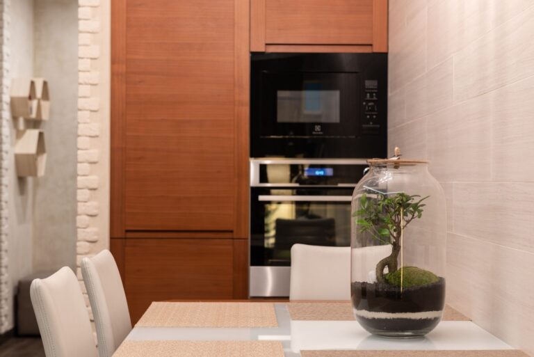A modern smart home setup illustrating smart kitchen gadgets small spaces space saving.
